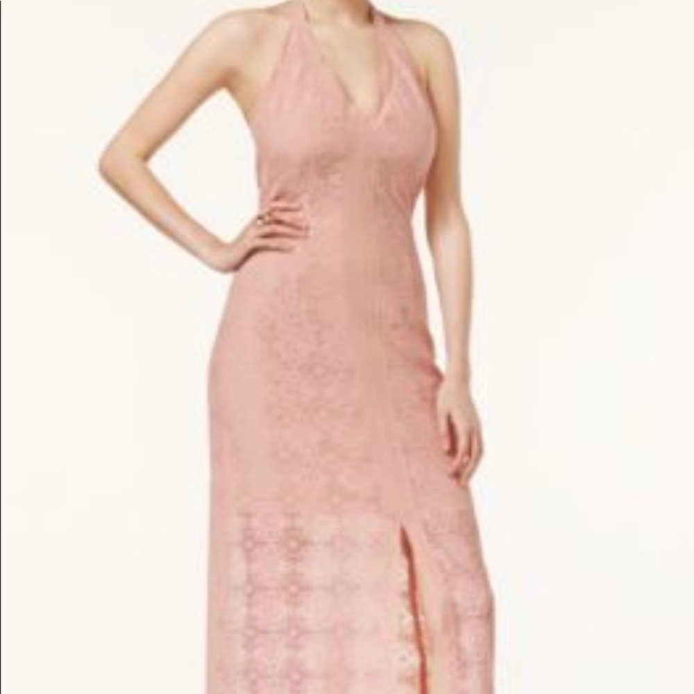 GUESS Rose Tan Emery Lace Maxi Dress